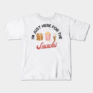 I'm just here for the snacks Kids T-Shirt